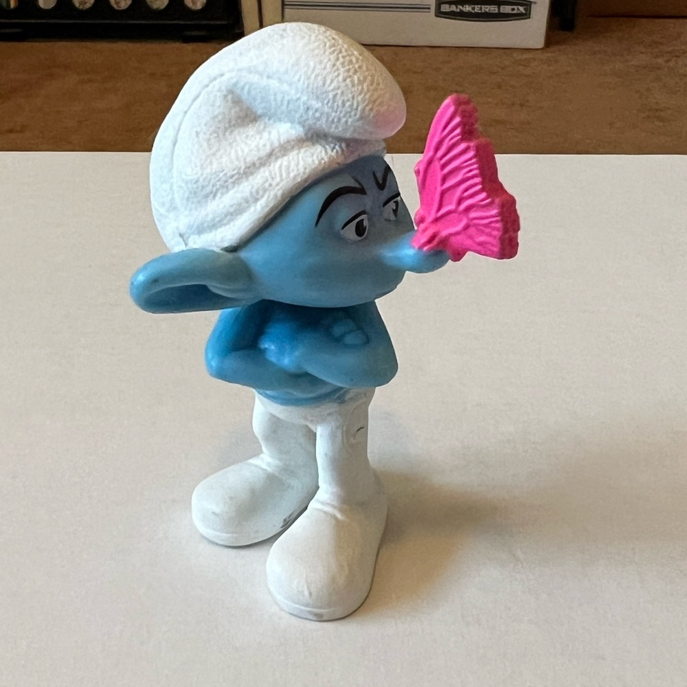 McDonald’s Happy Meal Smurfs Grouchy Smurf with Butterfly